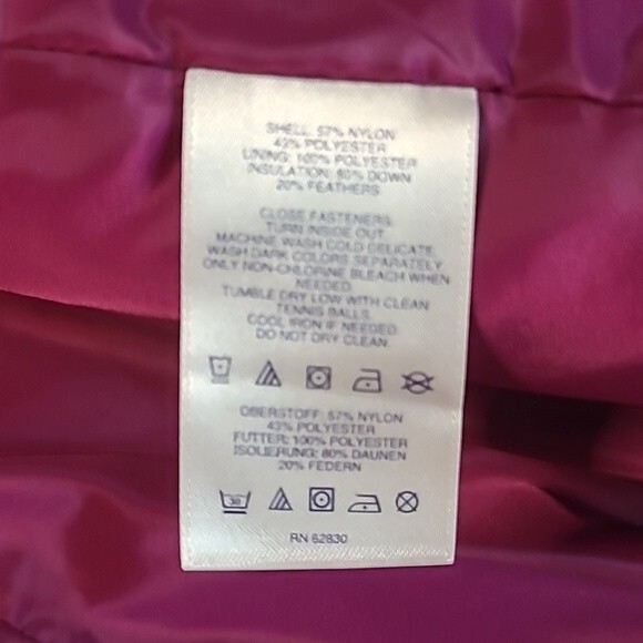 Land's End Polka Dot Black Grey Puffer Jacket XL Down Feather Insulation!! - Picture 7 of 8